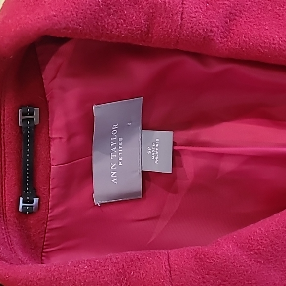 Ann Taylor Maroon Pea Coat - Picture 6 of 7